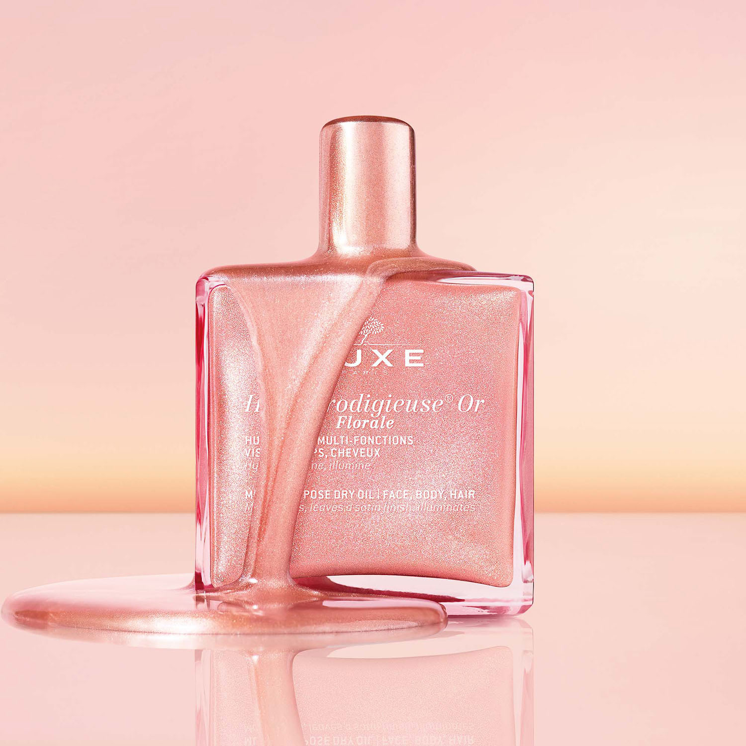 HUILE PRODIGIEUSE OR FLORALE (ACEITE SECO PARA ROSTRO, CUERPO Y CABELLO CON BRILLO)